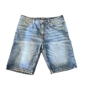 Kenneth Cole New York Men’s Slim Fit Denim Shorts Blue Size 34 Casual Jean